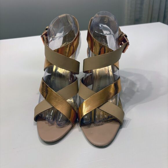 Ted Baker Women's Adilina Rose Gold Ankle Strap Heeled Sandals Size 39.5 US Sz 9 - Picture 4 of 8
